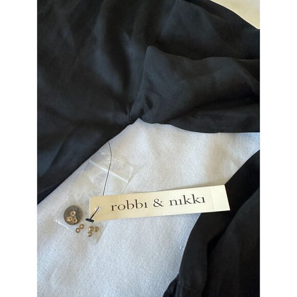 Robbi & Nikki Dress Black With Gold Sequin at the bottom Lined New $365 - Picture 11 of 13